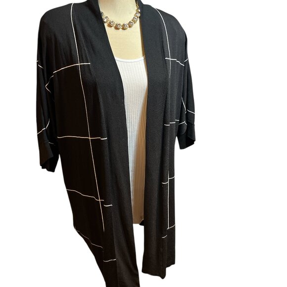 JOSEPH RIBKOFF 🇨🇦 Open Cardigan Size S Very Roomy Flowy Nice Length 3/4 Sleeves - Picture 10 of 11